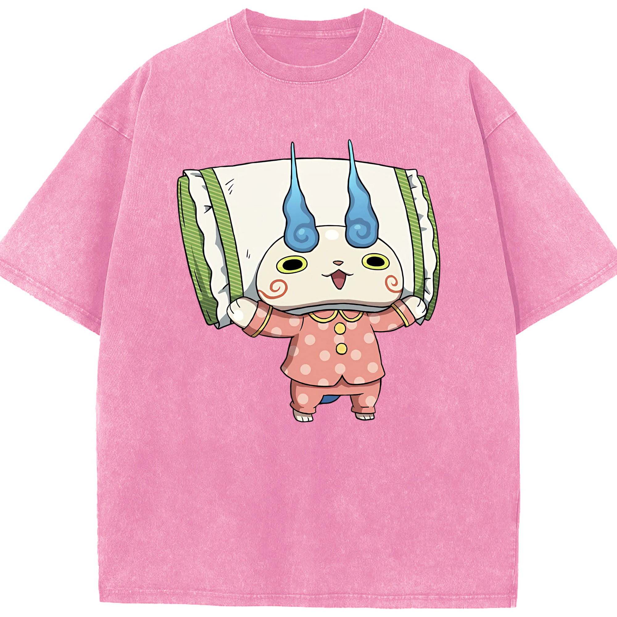 （画像用） 妖怪ウォッチ Yo-kai Watch 綿100% ヴィンテージ風 半袖Tシャツ（フロントプリント）